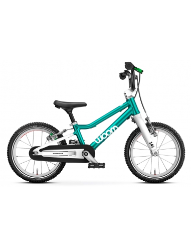 Rower dziecięcy woom 2 GO metallic turquoise (14") turkusowy