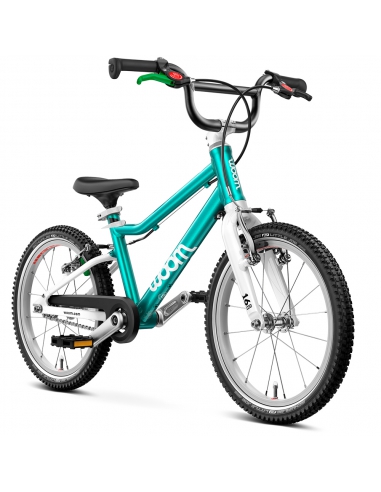 Rower dziecięcy woom 3 GO metallic turquoise (16") turkusowy