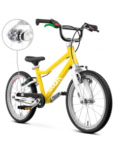 Rower dziecięcy woom 3 GO AUTOMAGIC vibrant yellow (16") żółty (z automatyczną przerzutką)