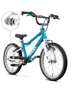 Rower dziecięcy woom 3 GO AUTOMAGIC metallic blue (16") niebeski (z automatyczną przerzutką)