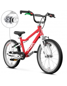 Rower dziecięcy woom 3 GO AUTOMAGIC woom red (16") czerwony (z automatyczną przerzutką)