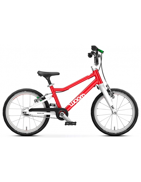 Rower dziecięcy woom 3 GO AUTOMAGIC woom red (16") czerwony (z automatyczną przerzutką)