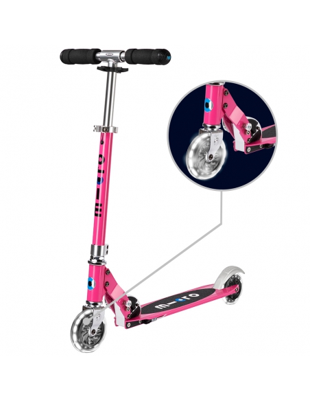 Hulajnoga Micro Sprite LED Pink (świecące koła)