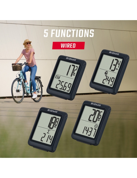 Licznik rowerowy Sigma BC 5.0 WR (przewodowy)