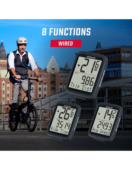 Licznik rowerowy Sigma BC 8.0 WR (przewodowy)