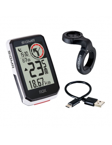 Licznik rowerowy Sigma ROX 2.0 White Top Mount Set
