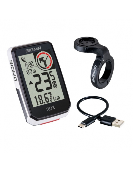 Licznik rowerowy Sigma ROX 2.0 White Top Mount Set