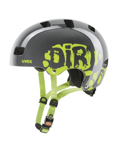 Kask dziecięcy Uvex Kid 3 Dirtbike Grey-Lime