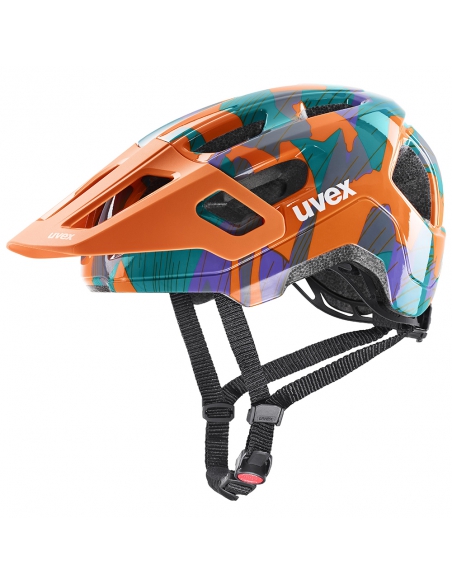 Kask rowerowy Uvex React JR Junior Papaya Camo Mat