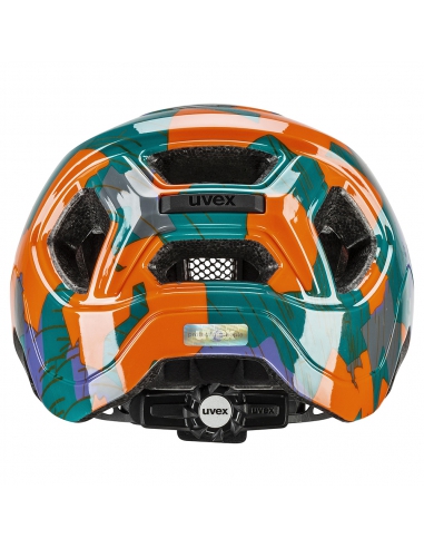Kask rowerowy Uvex React JR Junior Papaya Camo Mat