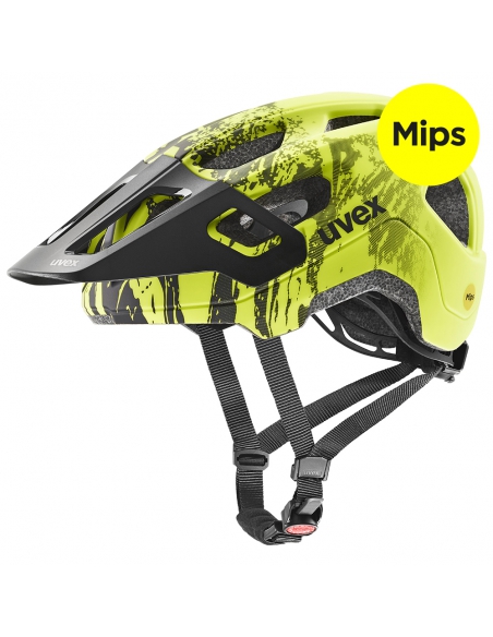 Kask rowerowy Uvex React JR Junior MIPS Lime-Black Mat