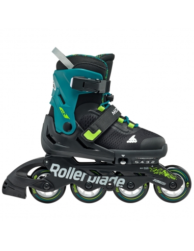 Rolki dziecięce Rollerblade MICROBLADE XT Black/Petrol Green