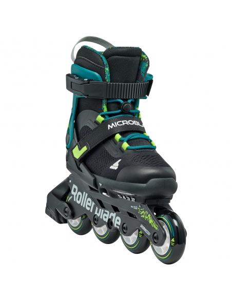 Rolki dziecięce Rollerblade MICROBLADE XT Black/Petrol Green