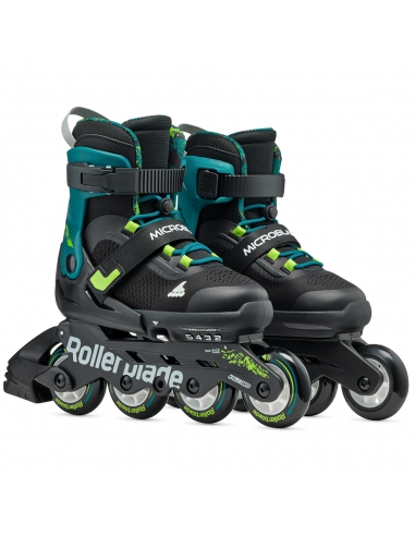 Rolki dziecięce Rollerblade MICROBLADE XT Black/Petrol Green