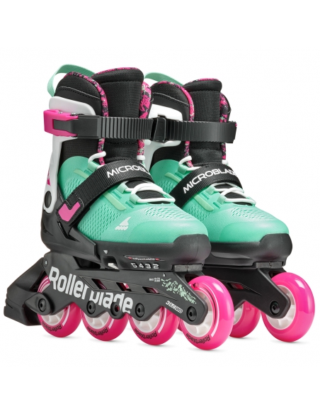 Rolki dziecięce Rollerblade MICROBLADE XT Black/Sea Green