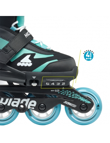 Rolki dziecięce Rollerblade MICROBLADE Black/Light Blue