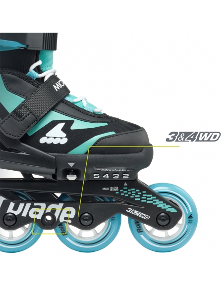 Rolki dziecięce Rollerblade MICROBLADE Black/Light Blue