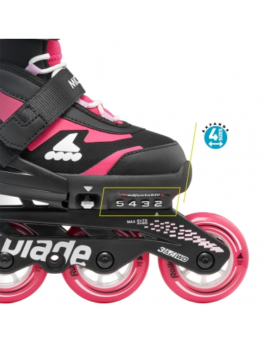 Rolki dziecięce Rollerblade MICROBLADE Black/Pink