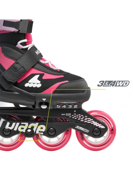 Rolki dziecięce Rollerblade MICROBLADE Black/Pink
