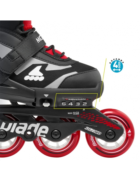 Rolki dziecięce Rollerblade MICROBLADE Black/Red