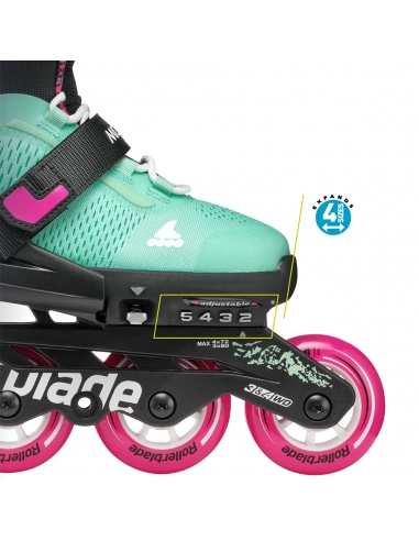 Rolki dziecięce Rollerblade MICROBLADE XT Black/Sea Green