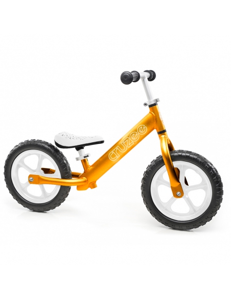 Rowerek biegowy Cruzee 12 złoty białe koła