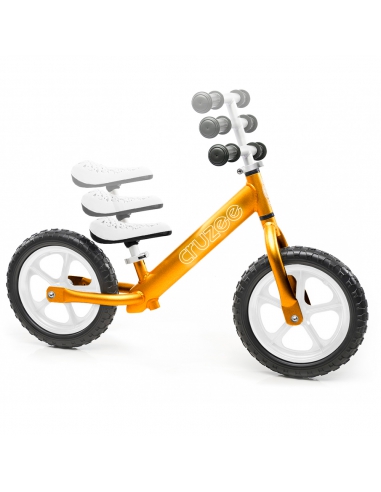 Rowerek biegowy Cruzee 12 złoty białe koła