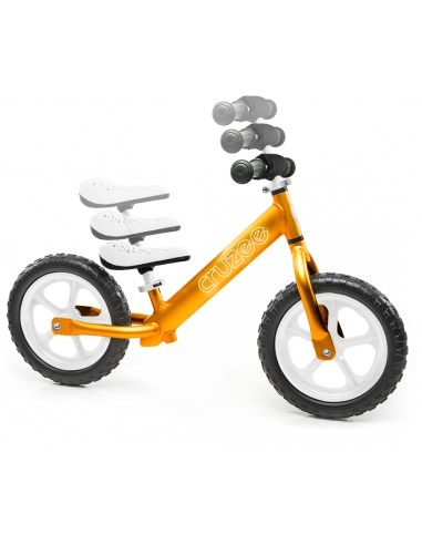 Rowerek biegowy Cruzee 12 SAFE złoty białe koła