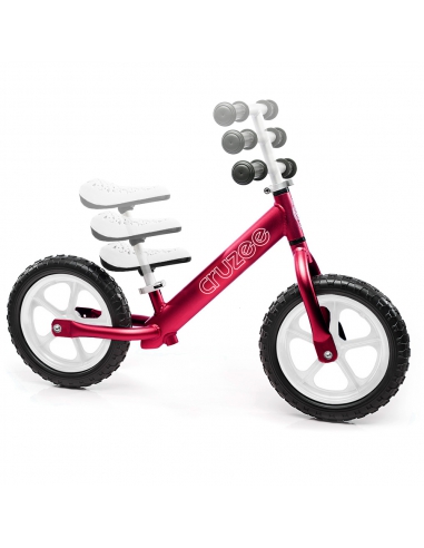 Rowerek biegowy Cruzee 12 czerwony białe koła