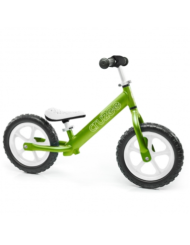 Rowerek biegowy Cruzee 12 SAFE zielony białe koła