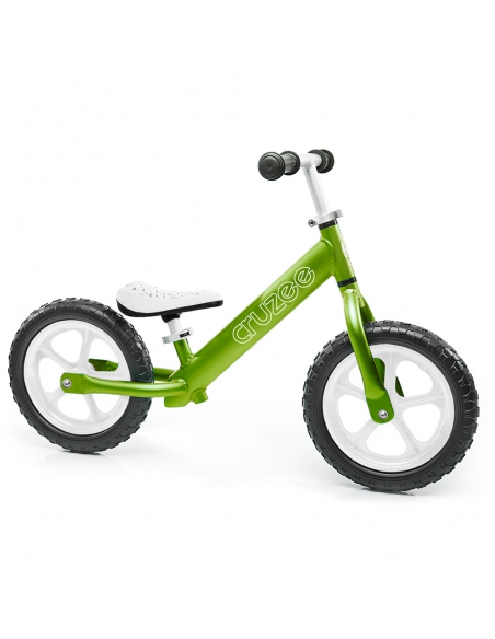 Rowerek biegowy Cruzee 12 zielony białe koła