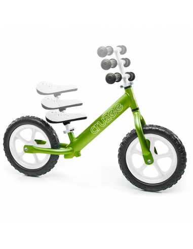 Rowerek biegowy Cruzee 12 zielony białe koła