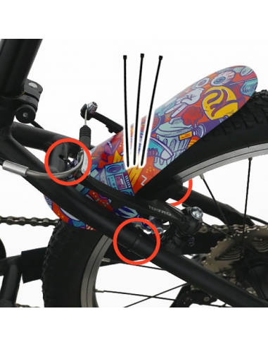 Błotniki rowerowe Kubikes (do rowerów z hamulcami v-brake) Comic