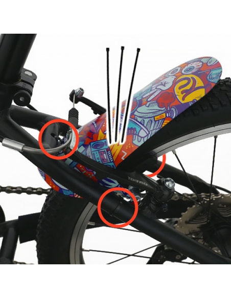 Błotniki rowerowe Kubikes (do rowerów z hamulcami v-brake) Comic Błotniki rowerowe Kubikes (do rowerów z hamulcami v-brake) Comic