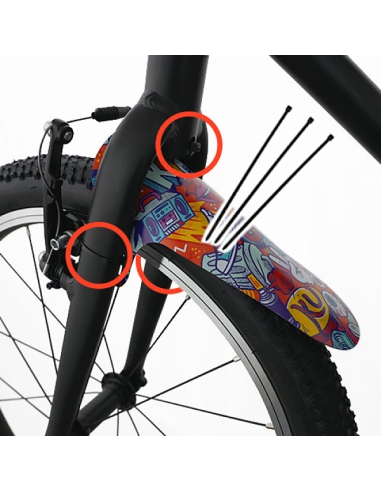 Błotniki rowerowe Kubikes (do rowerów z hamulcami v-brake) Comic