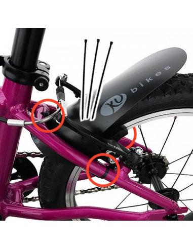 Błotniki rowerowe KUbikes (do rowerów z hamulcami v-brake) Black