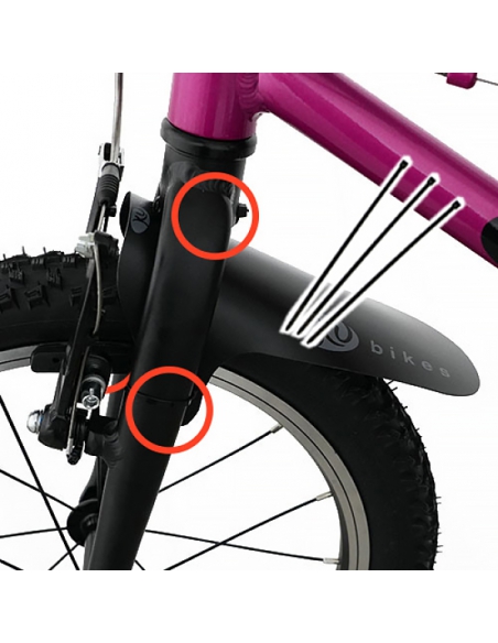 Błotniki rowerowe KUbikes (do rowerów z hamulcami v-brake) Black Błotniki rowerowe KUbikes (do rowerów z hamulcami v-brake) Black