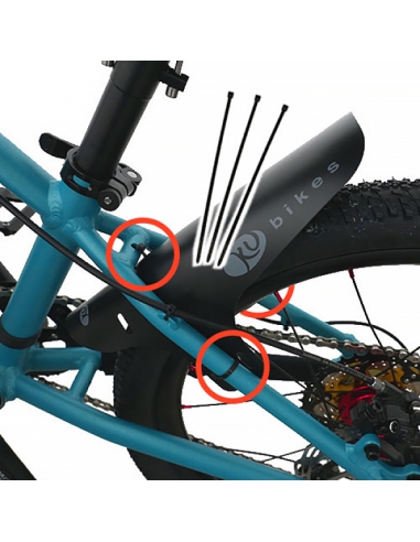 Błotniki rowerowe KUbikes (do rowerów z hamulcami tarczowymi) Black