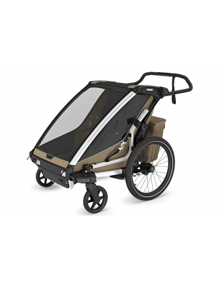 Przyczepka sportowo rowerowa Thule Chariot Cross v. 2 Double Faded Khaki (2-osobowa)