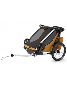 Przyczepka sportowo rowerowa Thule Chariot Sport v. 2 Double Natural Gold (2-osobowa)