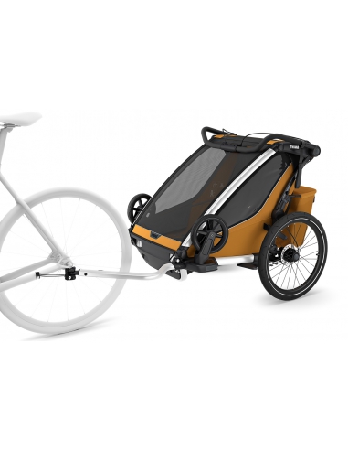 Przyczepka sportowo rowerowa Thule Chariot Sport v. 2 Double Natural Gold (2-osobowa)