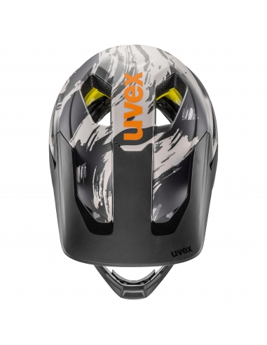 Kask rowerowy full face Uvex Revolt MIPS Oak Brown-Orange Mat (odpinana garda)