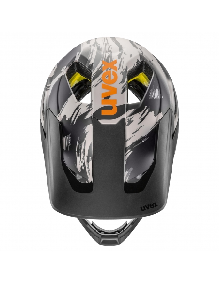 Kask rowerowy full face Uvex Revolt MIPS Oak Brown-Orange Mat (odpinana garda)