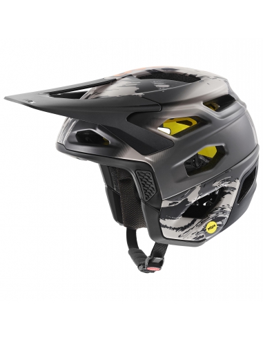 Kask rowerowy full face Uvex Revolt MIPS Oak Brown-Orange Mat (odpinana garda)