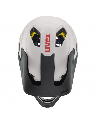 Kask rowerowy full face Uvex Revolt MIPS Oak Brown-Red Mat (odpinana garda)