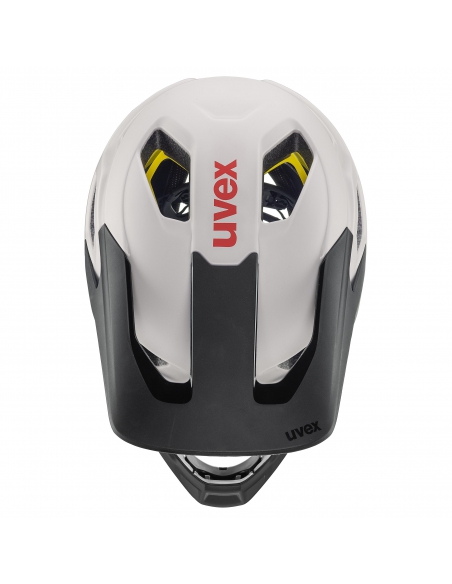 Kask rowerowy full face Uvex Revolt MIPS Oak Brown-Red Mat (odpinana garda)