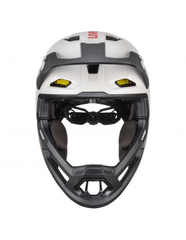 Kask rowerowy full face Uvex Revolt MIPS Oak Brown-Red Mat (odpinana garda)