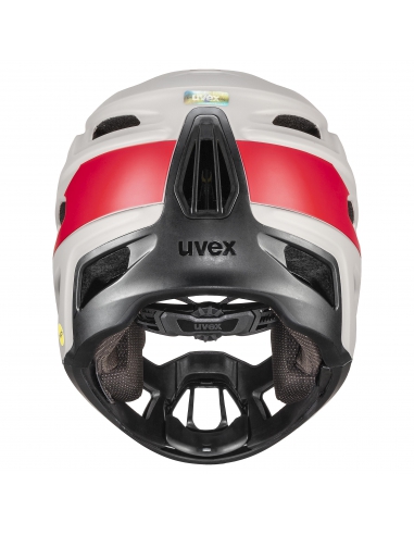Kask rowerowy full face Uvex Revolt MIPS Oak Brown-Red Mat (odpinana garda)