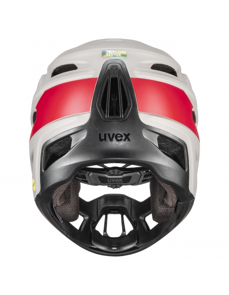 Kask rowerowy full face Uvex Revolt MIPS Oak Brown-Red Mat (odpinana garda)