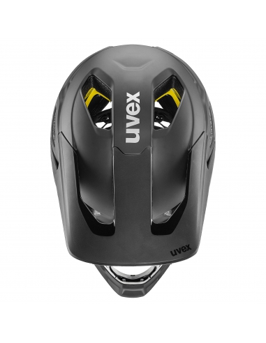 Kask rowerowy full face Uvex Revolt MIPS All Black Mat (odpinana garda)